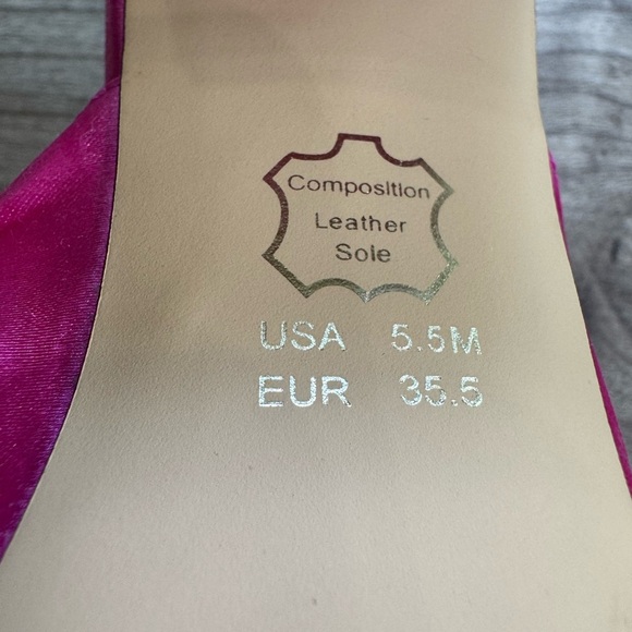 Womens Nina Nayely Satin Criss-Cross Heels in Hot Pink Size 5.5 - Picture 5 of 9